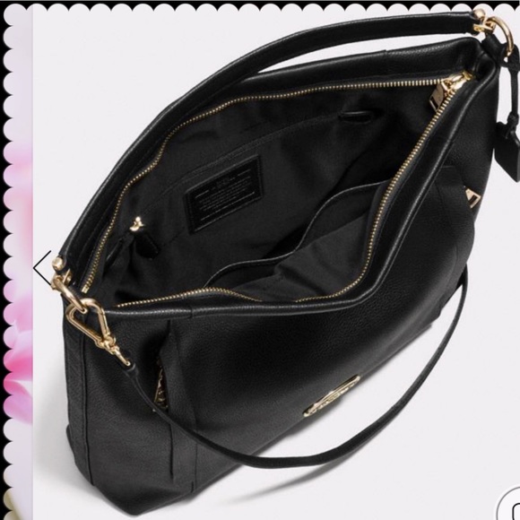 COACH SCOUT BLACK LEATHER HOBO BAG 34312 - Picture 8 of 15